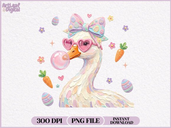 Download Hand Painted Easter Goose PNG - Hand painted easter Collection