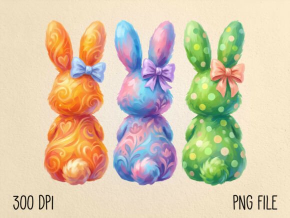 Download Hand Painted Easter Bunny PNG - Premium Resources