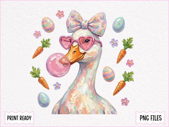 Download Hand Painted Easter Goose Bubblegum PNG - Hand painted easter Collection