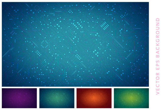Download Circuit Board Pattern Background Vector - Circuit Collection