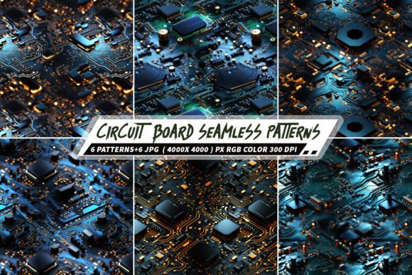 Download Circuit Board Seamless Patterns - Circuit Collection