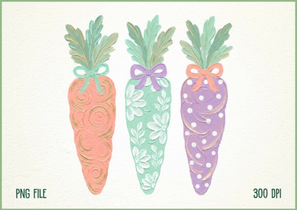 Download Hand Painted Easter Carrot Bunny PNG - Premium Bundle
