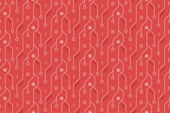 Download Red Circuit Board Seamless Pattern - Circuit Collection